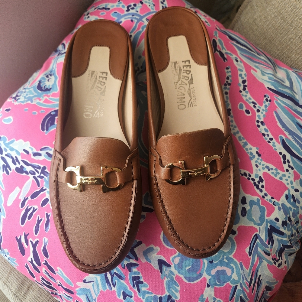 Salvatore Ferragamo Women's Brown Loafers - Picture 3 of 12